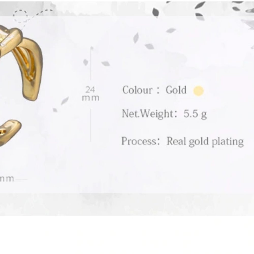 NEW 18K Gold Plated Link Chain Adjustable Ring c - Picture 5 of 5